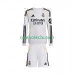 Camisolas de futebol Real Madrid Criança Equipamento Principal 2025/26 Manga Comprida